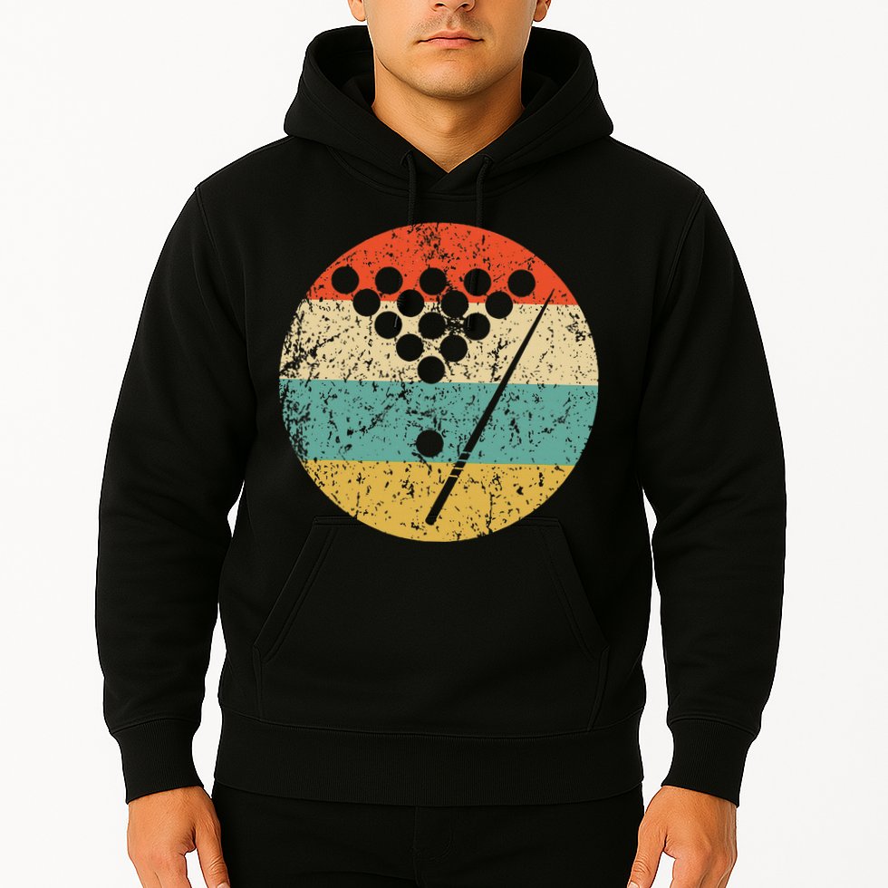 Billiards Vintage Retro Pool Hoodie