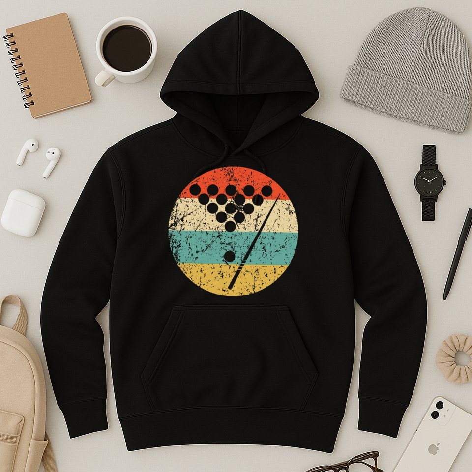 Billiards Vintage Retro Pool Hoodie