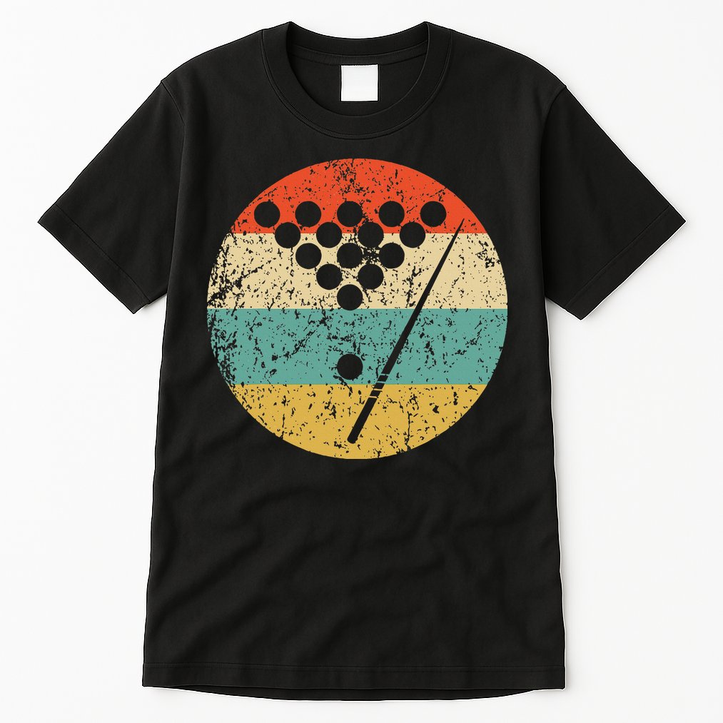 Billiards Vintage Retro Pool Tall T-Shirt