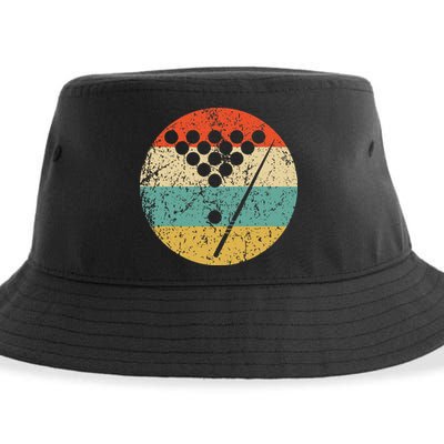 Billiards Vintage Retro Pool Sustainable Bucket Hat