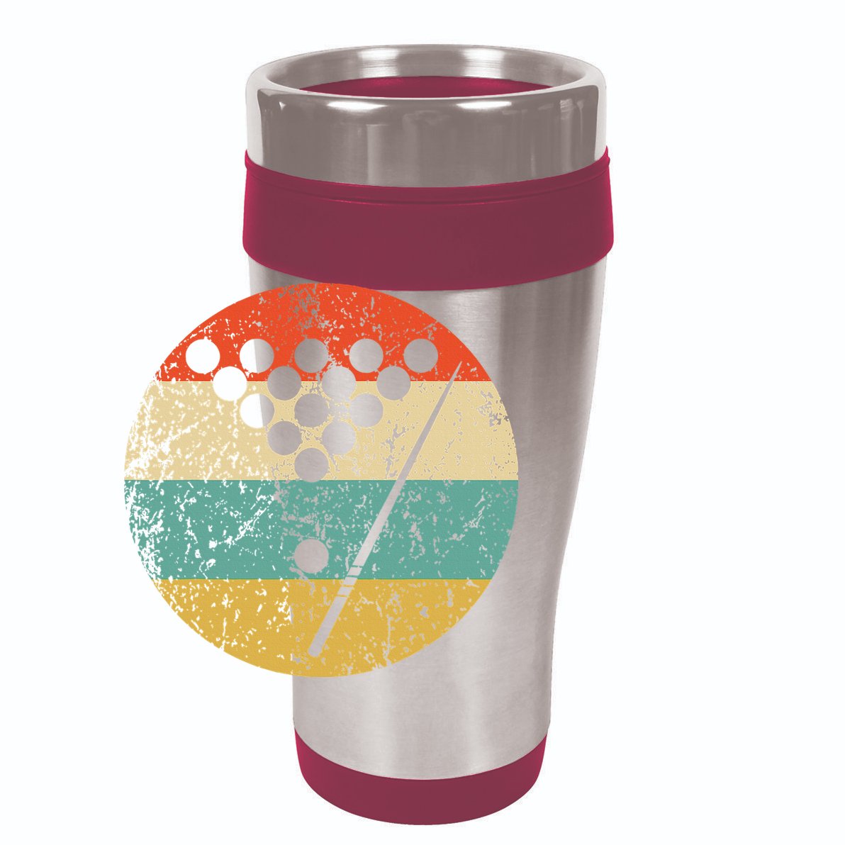 Billiards Vintage Retro Pool 15oz Campfire Ceramic Mug