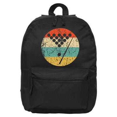Billiards Vintage Retro Pool 16 in Basic Backpack