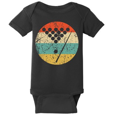 Billiards Vintage Retro Pool Baby Bodysuit