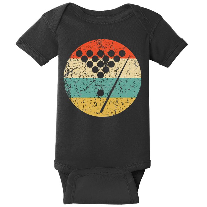 Billiards Vintage Retro Pool Baby Bodysuit