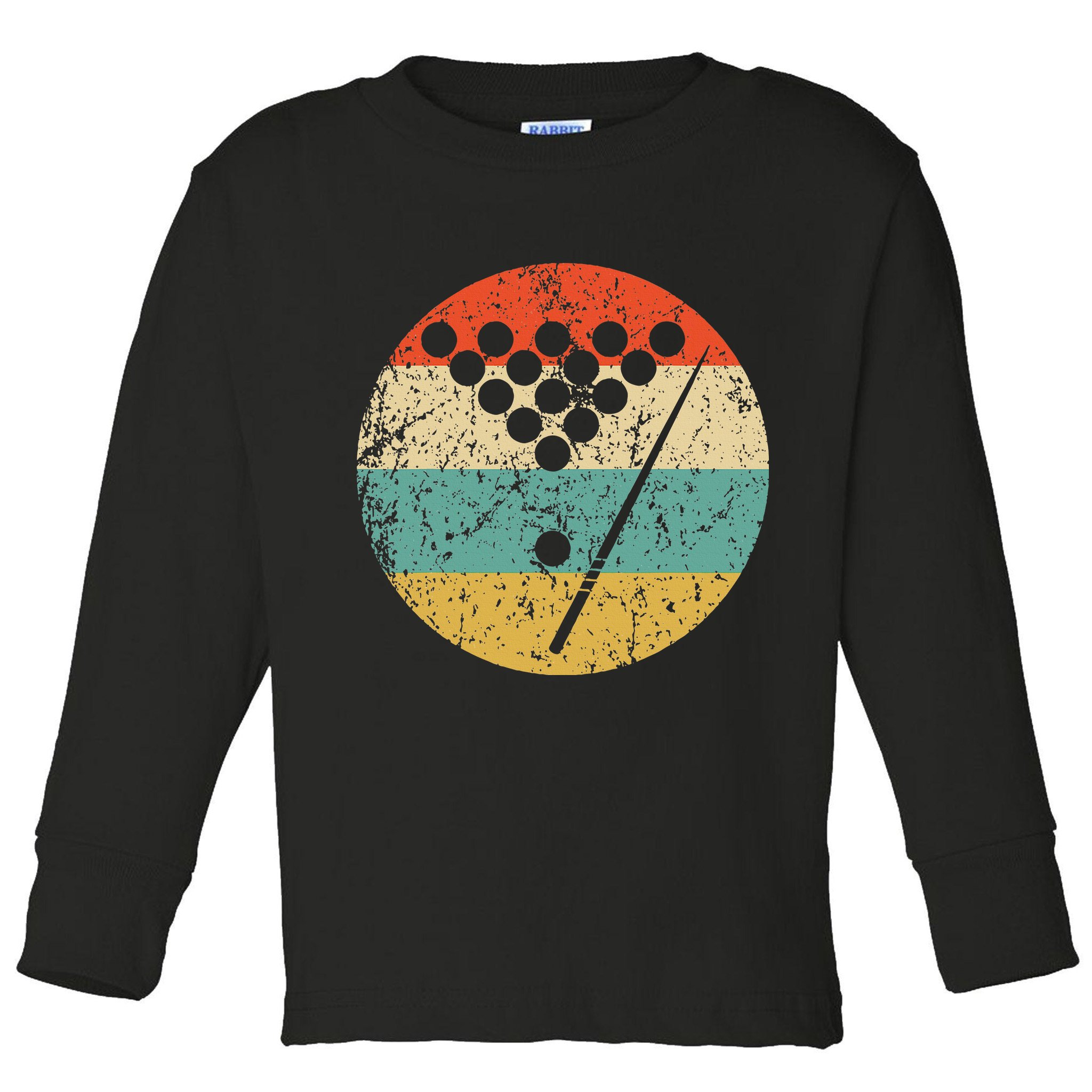 Billiards Vintage Retro Pool Toddler Long Sleeve Shirt