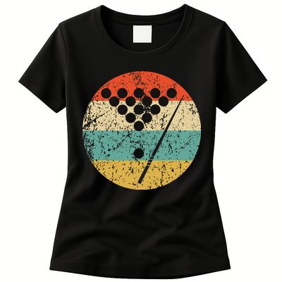 Billiards Vintage Retro Pool Womens T-Shirt