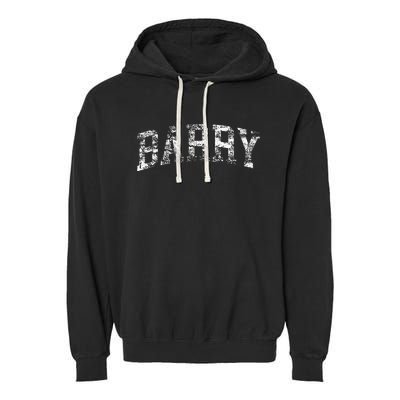 Barry Vintage Retro College Athletic Sports Garment-Dyed Fleece Hoodie