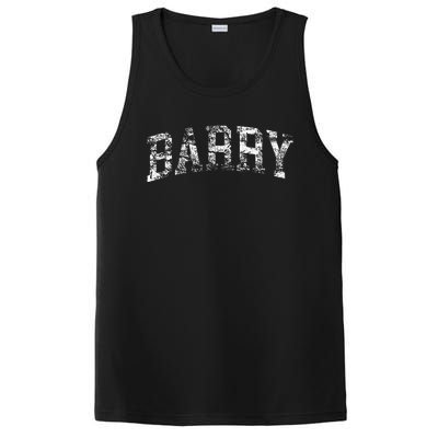 Barry Vintage Retro College Athletic Sports PosiCharge Competitor Tank