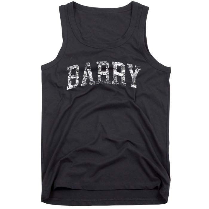 Barry Vintage Retro College Athletic Sports Tank Top