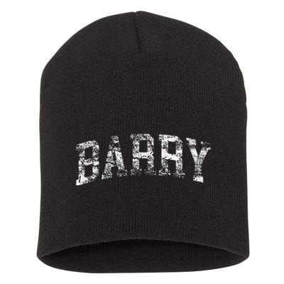 Barry Vintage Retro College Athletic Sports Short Acrylic Beanie