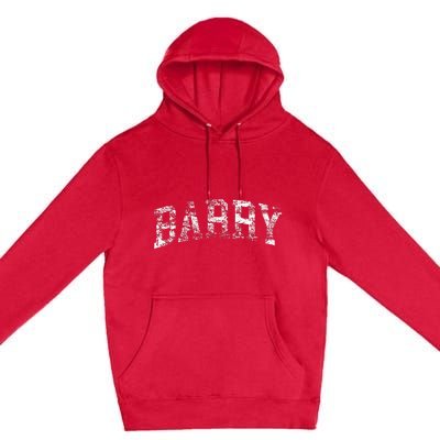 Barry Vintage Retro College Athletic Sports Premium Pullover Hoodie