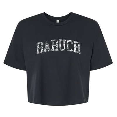 Baruch Vintage Retro College Athletic Sports Bella+Canvas Jersey Crop Tee