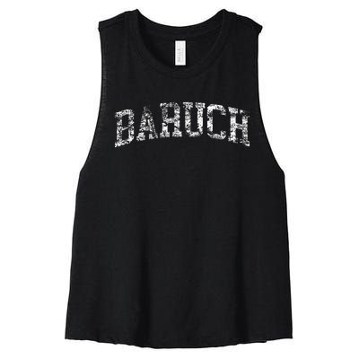 Baruch Vintage Retro College Athletic Sports Women's Racerback Cropped Tank