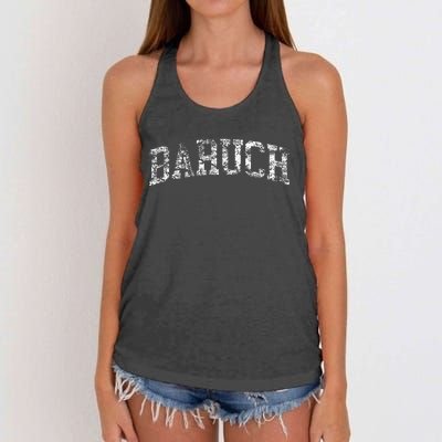 Baruch Vintage Retro College Athletic Sports Women's Knotted Racerback Tank