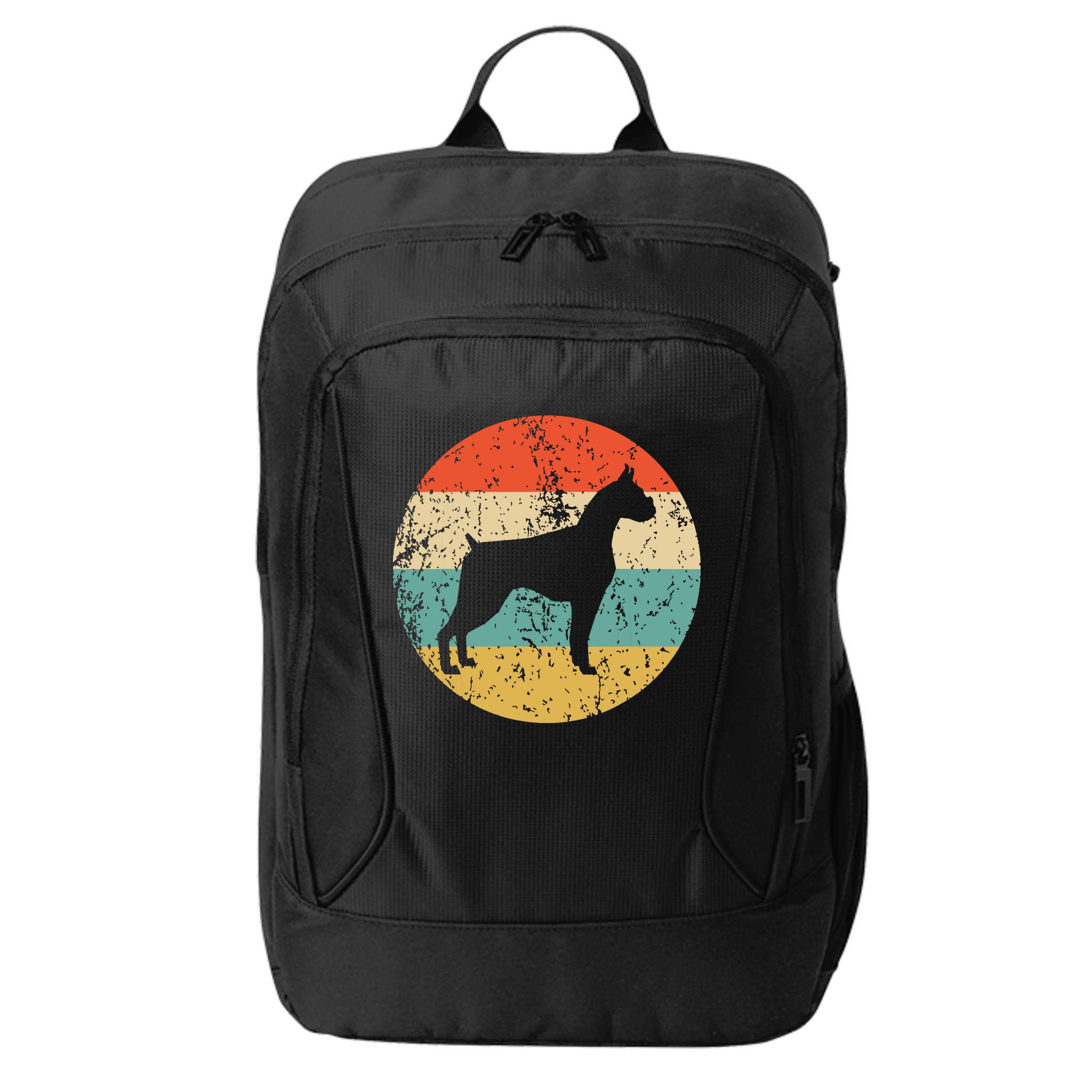 Boxer Vintage Retro Boxer Dog City Backpack