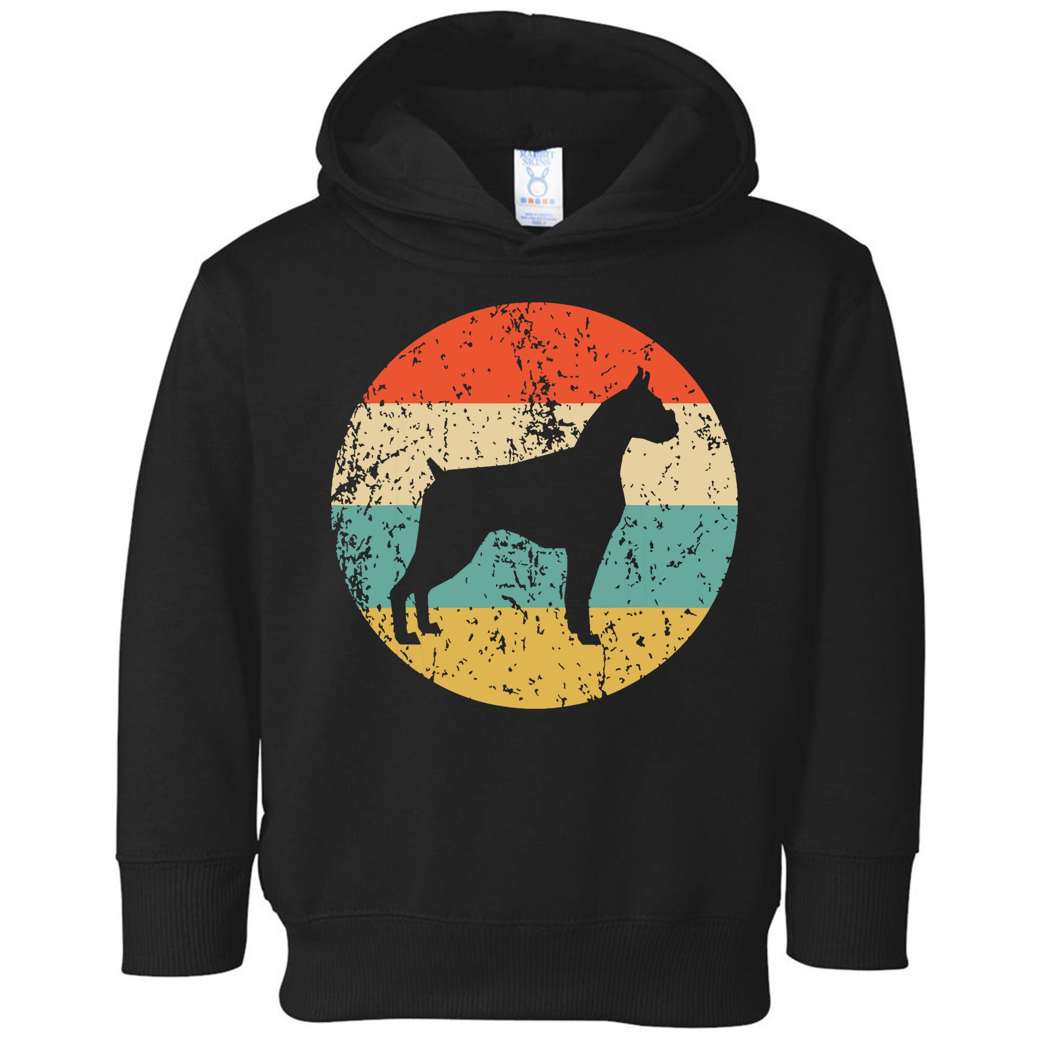 Boxer Vintage Retro Boxer Dog Toddler Hoodie