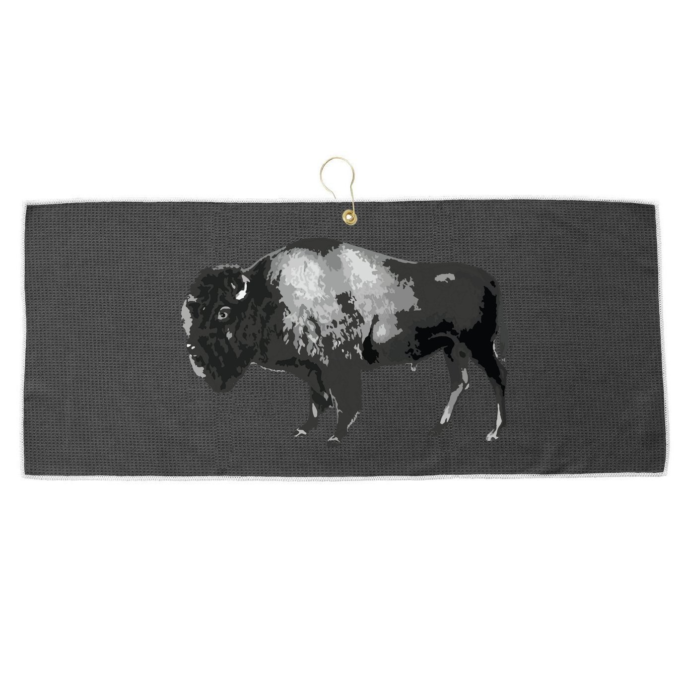 Buffalo Vintage Retro American Bison Large Microfiber Waffle Golf Towel