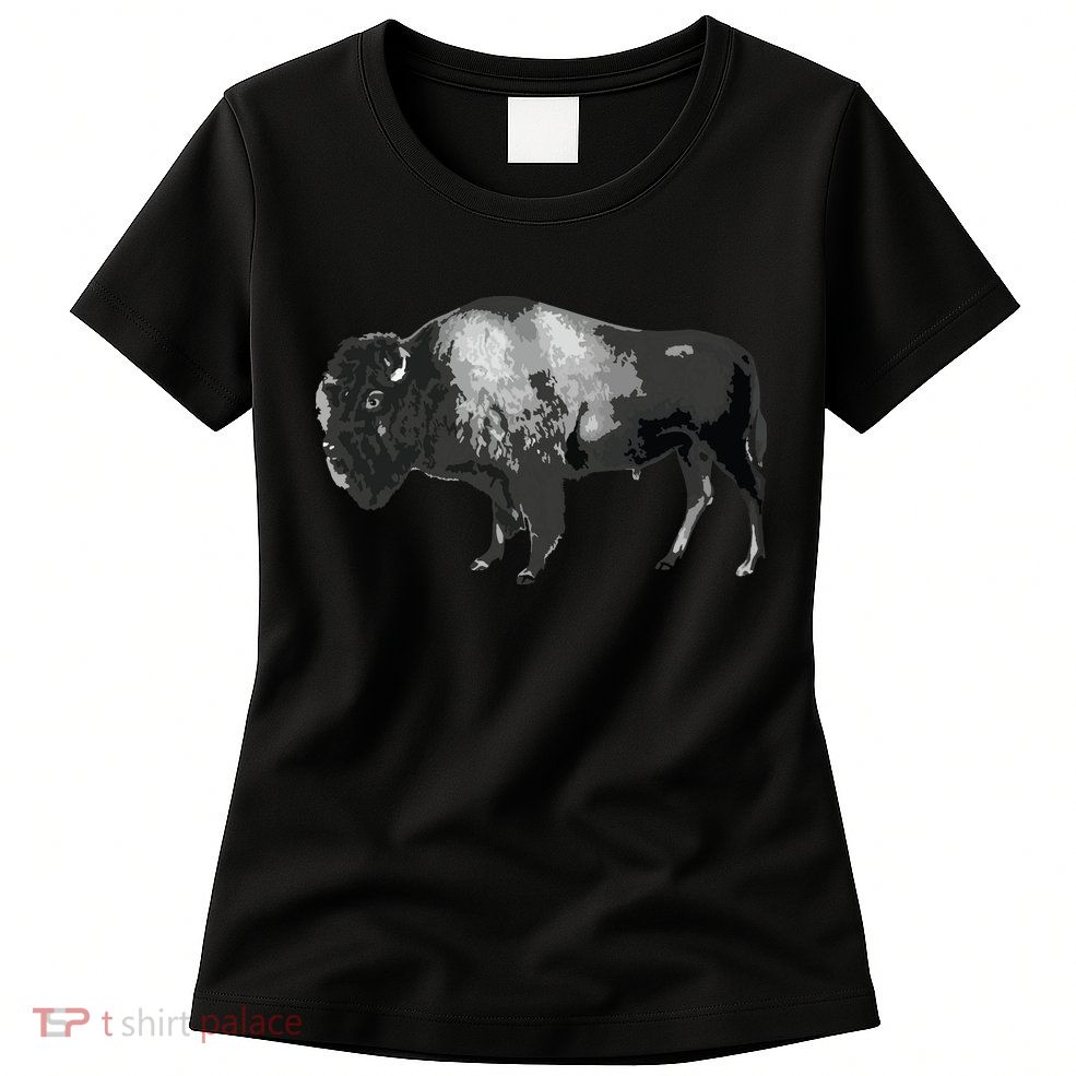 Buffalo Vintage Retro American Bison Womens T-Shirt