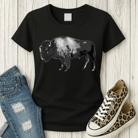 Buffalo Vintage Retro American Bison Womens T-Shirt