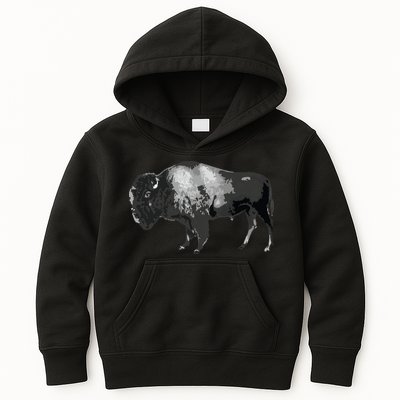 Buffalo Vintage Retro American Bison Kids Hoodie