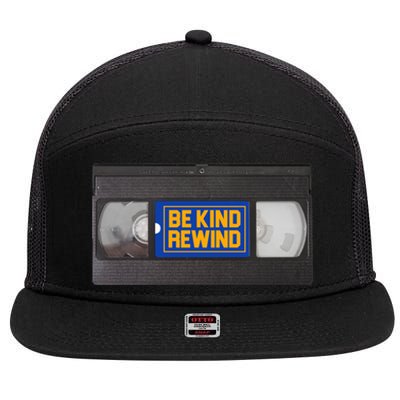 Blockbuster Video Rental Vhs Be Kind Rewind Stickers 7 Panel Mesh Trucker Snapback Hat