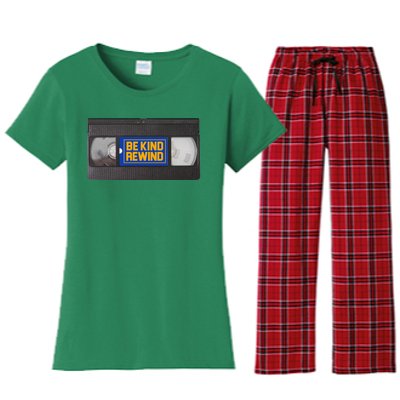 Blockbuster Video Rental Vhs Be Kind Rewind Stickers Women's Flannel Pajama Set