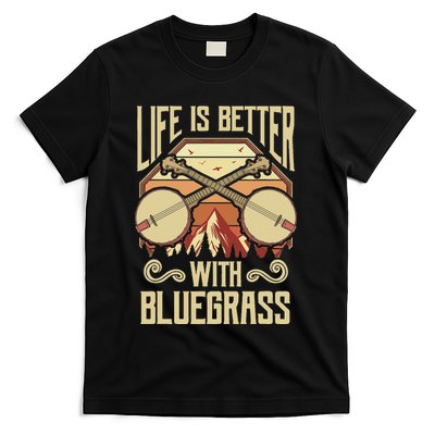 Banjo Vintage Retro Bluegrass Music Fans Banjo Player T-Shirt