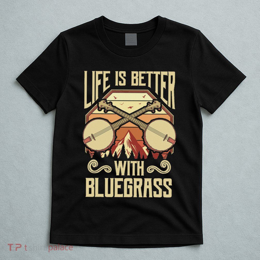 Banjo Vintage Retro Bluegrass Music Fans Banjo Player T-Shirt