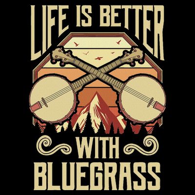 Banjo Vintage Retro Bluegrass Music Fans Banjo Player T-Shirt