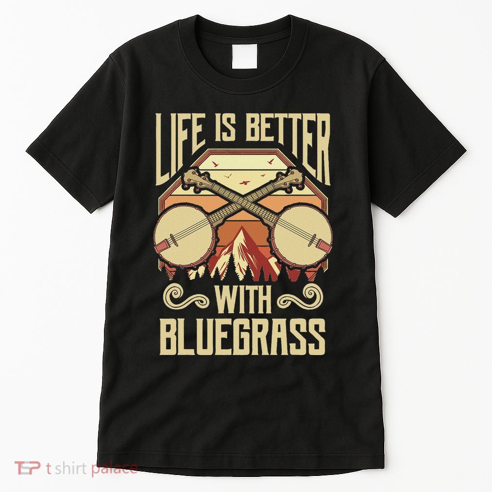 Banjo Vintage Retro Bluegrass Music Fans Banjo Player Tall T-Shirt
