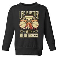 Banjo Vintage Retro Bluegrass Music Fans Banjo Player Toddler Sweatshirt