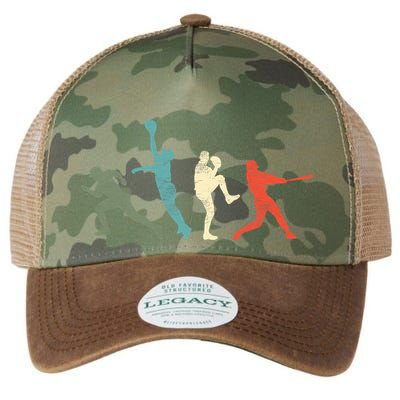 Baseball Vintage Retro Catcher Pitcher Batter Legacy Tie Dye Trucker Hat