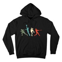 Baseball Vintage Retro Catcher Pitcher Batter Hoodie