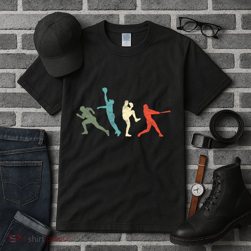 Baseball Vintage Retro Catcher Pitcher Batter Tall T-Shirt