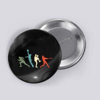 Baseball Vintage Retro Catcher Pitcher Batter Button