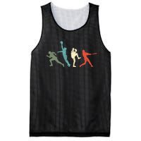 Baseball Vintage Retro Catcher Pitcher Batter Mesh Reversible Basketball Jersey Tank