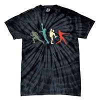 Baseball Vintage Retro Catcher Pitcher Batter Tie-Dye T-Shirt