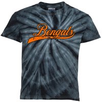 B.E.N.G.A.L.S Vintage Retro Tiger Nickname Kids Tie-Dye T-Shirt