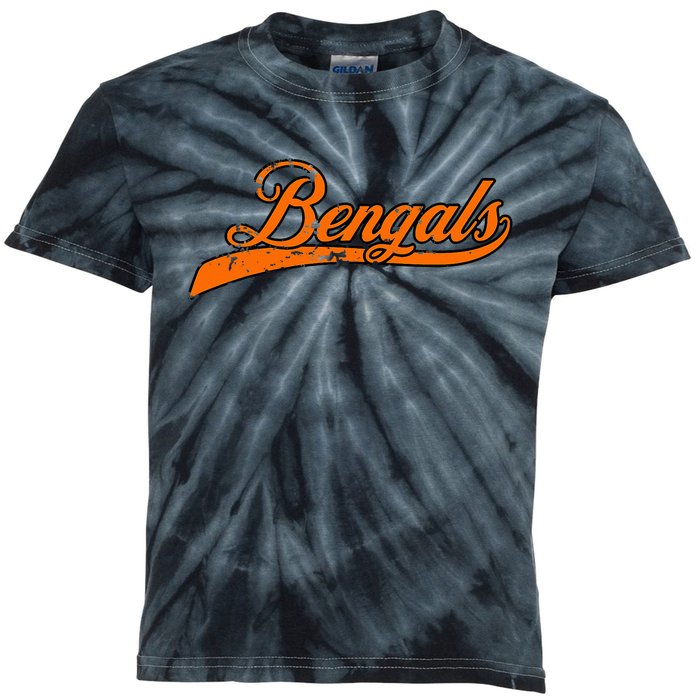 B.E.N.G.A.L.S Vintage Retro Tiger Nickname Kids Tie-Dye T-Shirt