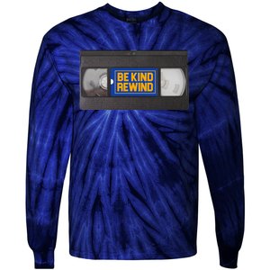 Blockbuster Video Rental Vhs Be Kind Rewind Stickers Tie-Dye Long Sleeve Shirt