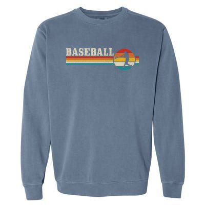 Baseball Vintage Retro Baseball Player Coach Gift Garment-Dyed Sweatshirt