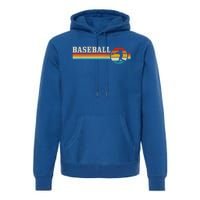 Baseball Vintage Retro Baseball Player Coach Gift Premium Hoodie