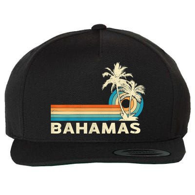 Bahamas Vacation Retro 80s Beach Souvenir Wool Snapback Cap