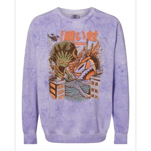 Brocco Vs Ramen Kaijus Colorblast Crewneck Sweatshirt