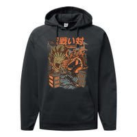 Brocco Vs Ramen Kaijus Performance Fleece Hoodie