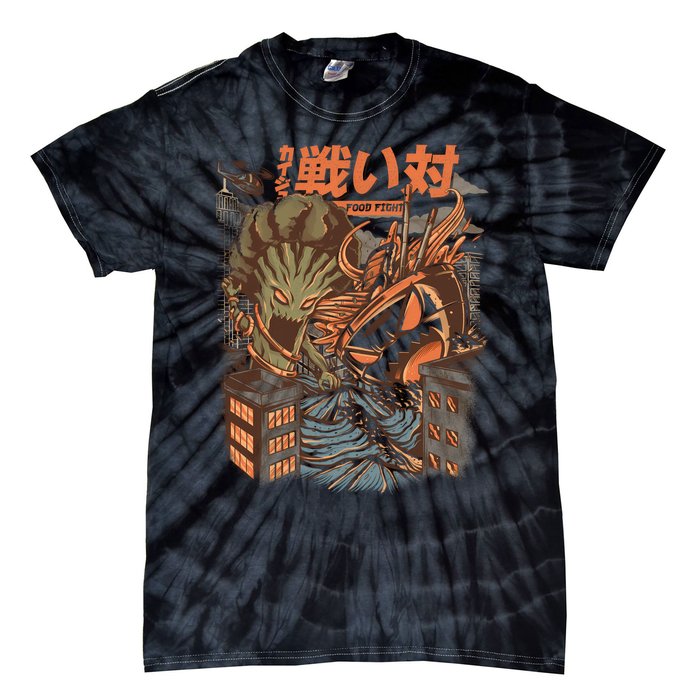 Brocco Vs Ramen Kaijus Tie-Dye T-Shirt