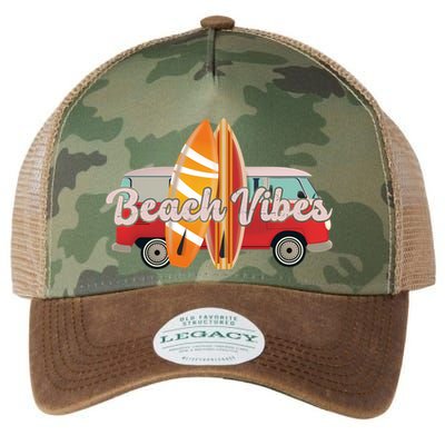Beach Vibes Surfer Retro Van Legacy Tie Dye Trucker Hat