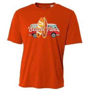 Beach Vibes Surfer Retro Van Cooling Performance Crew T-Shirt