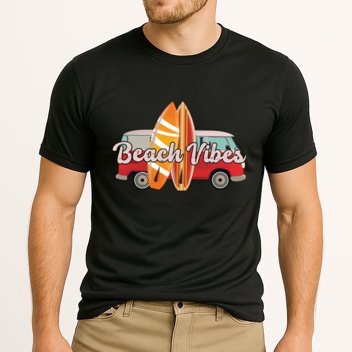 Beach Vibes Surfer Retro Van Performance Shirt