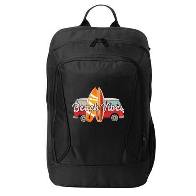 Beach Vibes Surfer Retro Van City Backpack